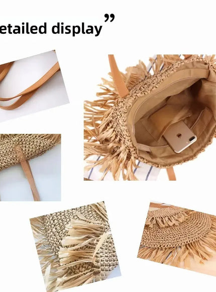 Straw Personality Woven Shoulder Vacation Beach Bag