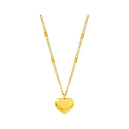 1pcs Gold-color Necklace Ms Simple Fashion Peach Heart Engraved Love Collarbone Chain Holiday Gifts