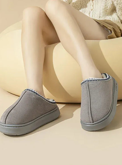 Platform Fluffy Slippers Women House Flats Fashion Plush