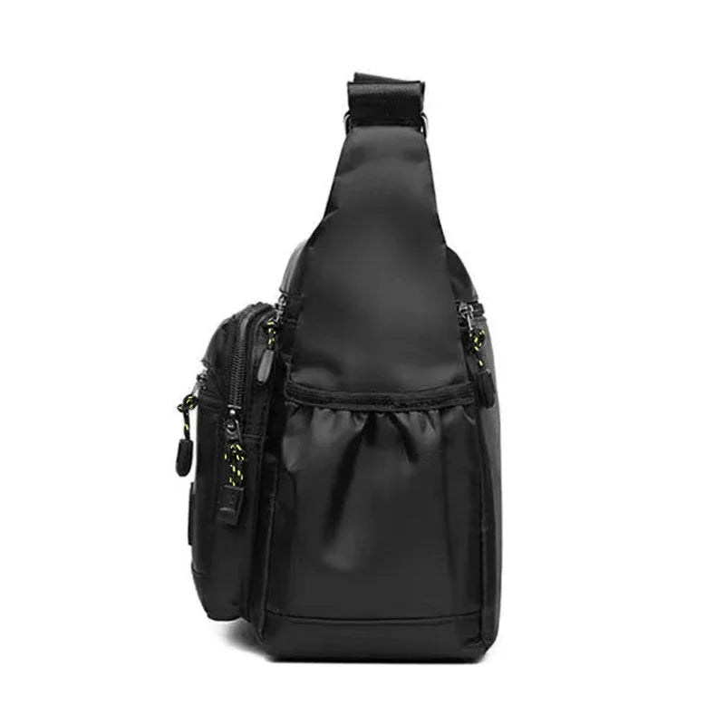 Men's Business Crossbody Bag with Multi-Layered Pockets Adjustable Shoulder Strap for Work Travel