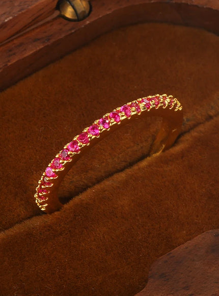 KissIcon 18K Gold Plated Rose Pink Ring Minimalist