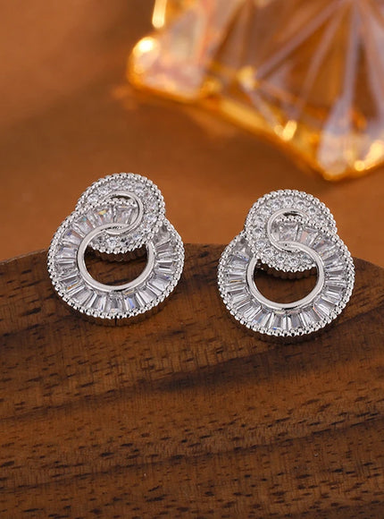 Multi Layer Hoop Earrings for Women CZ - Hypoallergenic