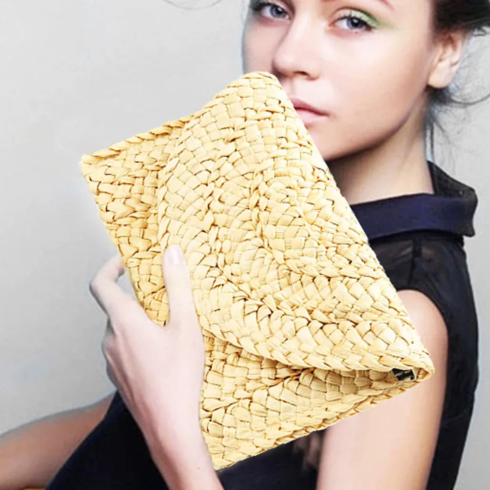 KissICON Fashionable Woven Clutch – Women's Coin Purse