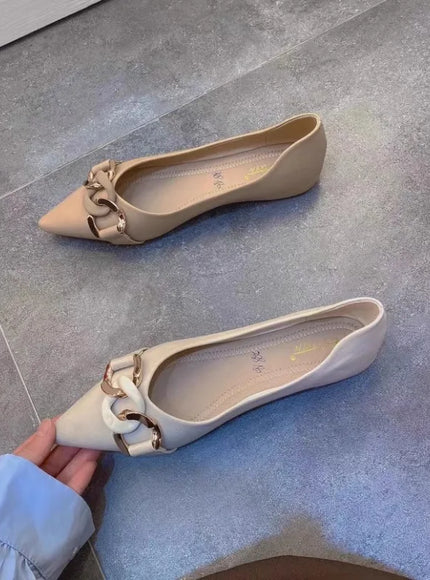 Square Toe Flat Shoes for Women Spring Autumn