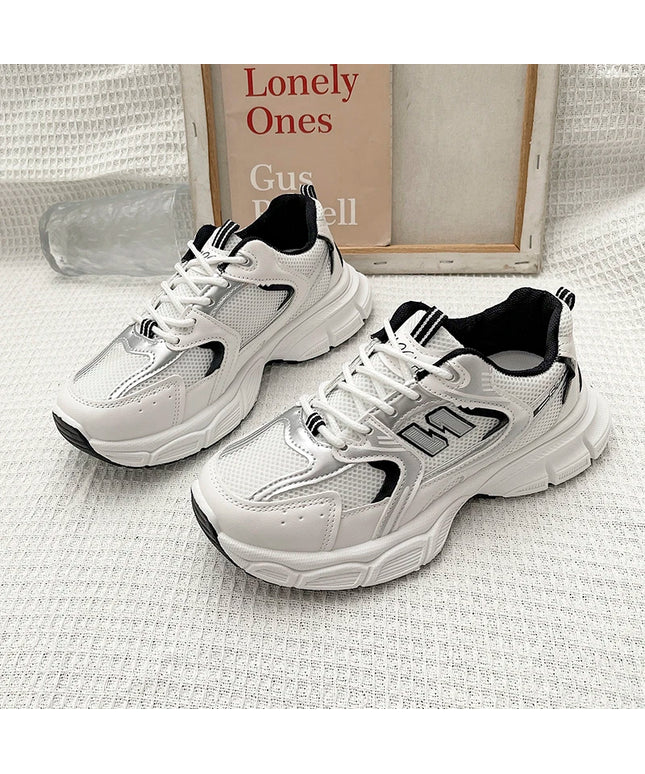 New Spring Autumn Women's Jogging Sneakers Fashion Casual White Breathable Tennis Low Top Vulcanized Shoes Outdoor Trainers