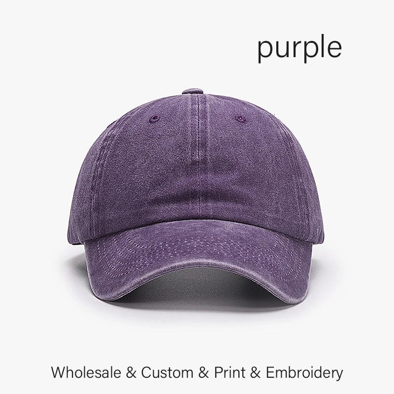 SLECKTON Custom Logo Retro Baseball Cap for Men and Women DIY Design Letter Embroidery Hat Customize Cap Graphic Print Wholesale