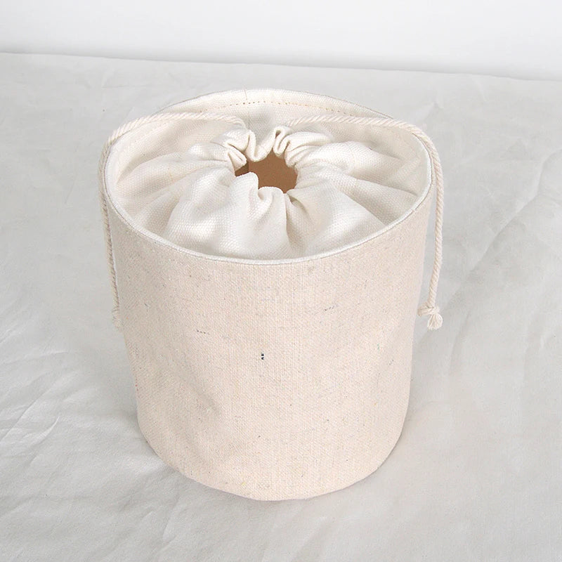 Women's Bag Inner  Basket Corduroy Bucket Bag Woven Drawstring Storage Pouch Versatile Household Organizer