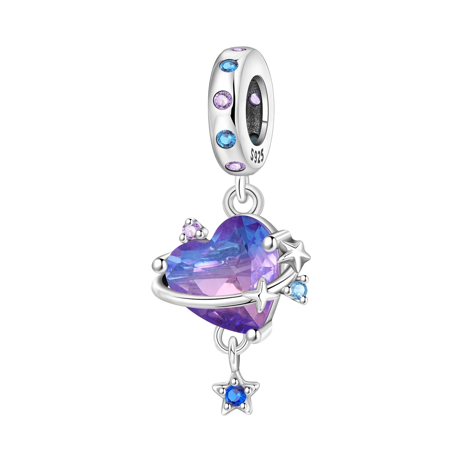 Original Charms Beads 925 Sterling Silver Zircon LOVE Winged Protect Heart Pendant For DIY Necklace Bracelet Fine Jewellery Gift