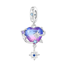 Original Charms Beads 925 Sterling Silver Zircon LOVE Winged Protect Heart Pendant For DIY Necklace Bracelet Fine Jewellery Gift