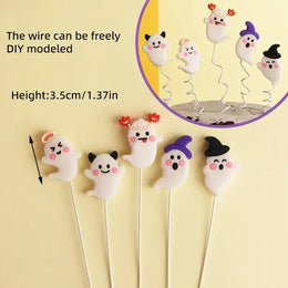 2025 Halloween Cake Decorations Pumpkin Ghost Black Castle Haunted Houses Cake Toppers for Happy Halloween Party Supplies