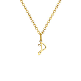 Dainty Heart Initial Necklace for Women, Gold Plated A-Z Letter Pendant, Waterproof Stainless Steel Monogram Jewelry, Personaliz