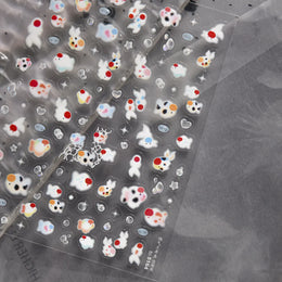 Cute Halloween 5D Nail Art Sticker Ghosts Spooky Spider Webs Evil Pumpkin Faces Festive Balloons Floral Stars Fun Scary Decals