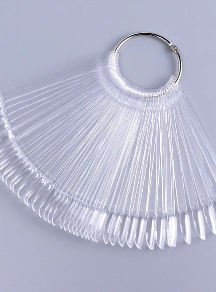 💋 50Pcs False Nail Tips Clear Chart Oval