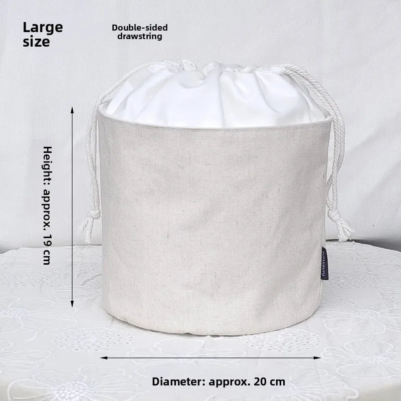 Women's Bag Inner  Basket Corduroy Bucket Bag Woven Drawstring Storage Pouch Versatile Household Organizer