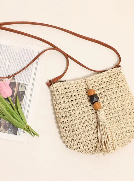 Women's Crossbody – Woven Wooden Beads