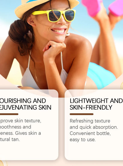 KissICON 100ml Boxed Self Tanner Oil Tanned Intensifier Bronzer Glow Hydrating