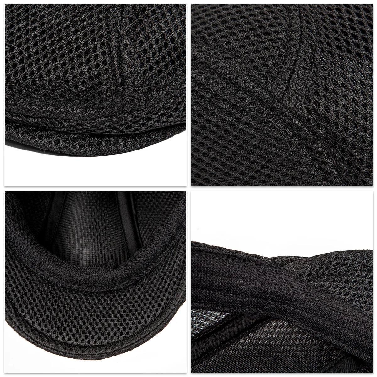 FEINION Men Breathable Mesh Hollow Berets Hat Retro Sun Hats Painter Caps Convenient Spring Summer Ivy Cap Quick-drying Newsboy