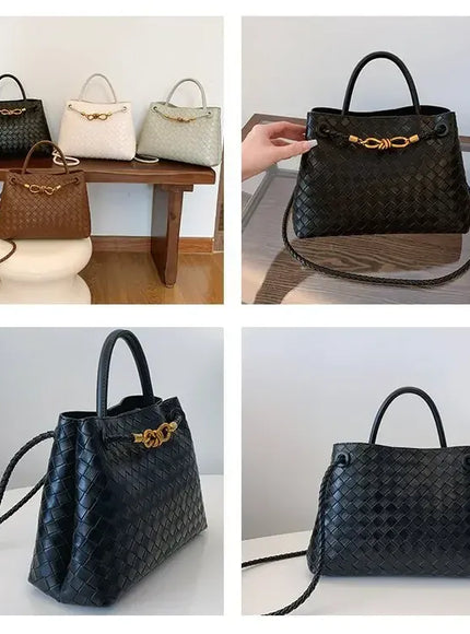 Women's Fashionable Elegant Woven Texture Shoulder Crossbody
