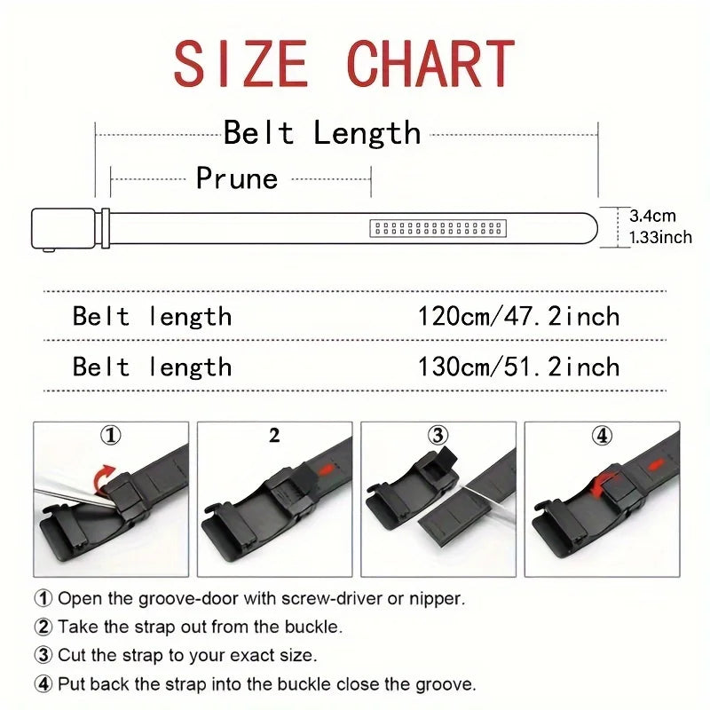 Men's Belt Automatic Buckle Belt Fashion Business Belt for Male Good Gifts for Men