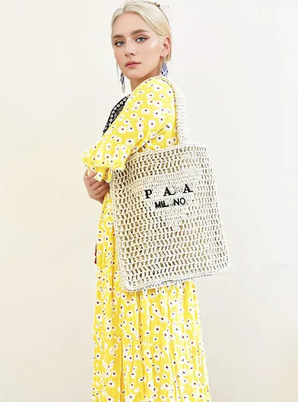 Urban Women's Handbag – Embroidered Letter Mesh