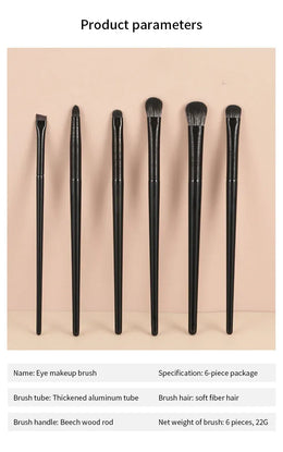 KissICON Eye Makeup Brushes Six Piece Wool Fiber Blending