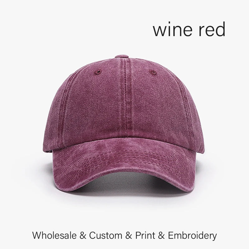 SLECKTON Custom Logo Retro Baseball Cap for Men and Women DIY Design Letter Embroidery Hat Customize Cap Graphic Print Wholesale