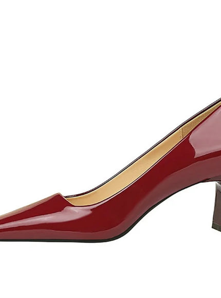 2024 Spring Versatile Fashion Shallow Mouth Patent Leather
