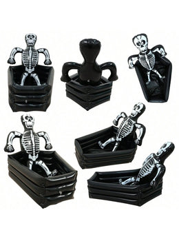 Halloween Decoration Skull Ice Bucket Halloween Party Supplies Beverage Bucket Halloween Decorations Storage Bucket Ice Trough