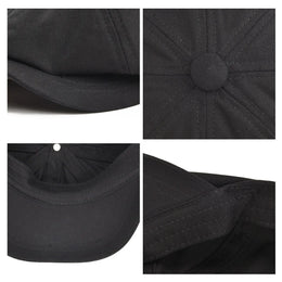 BOTVELA Newsboy Cap Men's Twill Cotton Eight Panel Hat Women's Baker Boy Caps Retro Big Large Hats Male Boina Black Beret 003