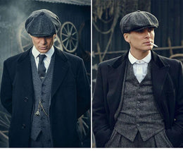 Men's Tweed British Newsboy Hat Herringbone Gatsby Hat Street Hats Octagonal Brim Hat Four Seasons Hip Hop Beret Painter Hat