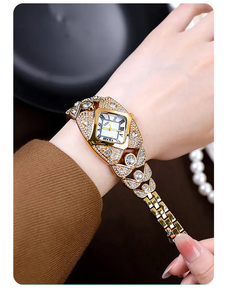 KissICON KissIcon Women Diamond Inlaid Luxury Watch - Waterproof