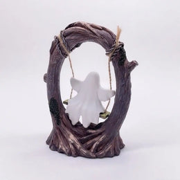 Halloween Themed Halloween Swing Ghost Ornament Handicraft Model Spooky Ghosts Decor Funny Collectible
