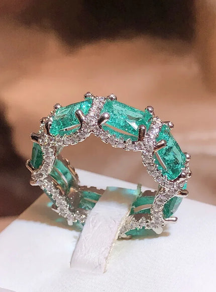 KissIcon 925 Silver Plated Zircon Ring - Party Ready