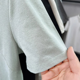 Luxury Men Summer New Short-Sleeved Polo Shirt Lapel Button Solid Color Letter Print Comfortable Ventilate Fashion Men'sClothing