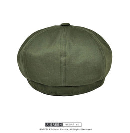 BOTVELA Men's Newsboy Cap Twill Cotton 8 Panel Hat Flat Ivy Cabbie Casual Baker Caps Gatsby Hat Retro Hats Boina Beret for Male
