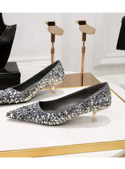 2024 Version Fashion Style Sequin Women's Shoes Shallow