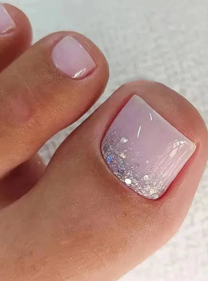 Press On Toenails 24pc Glue Included Full Cover