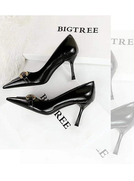 Women High Heel Stiletto Shallow Mouth Pointed Toe