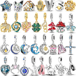 925 Sterling Silver Tree of Life Bead Luminous Firefly Dangle Butterfly Charms Fit Original Bracelet DIY Jewelry Gift for Women