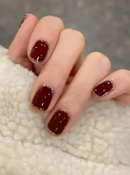 💋 False Nails Kit With Jelly Glue Press
