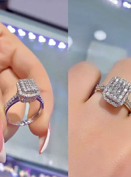 Kissicon Ne'w Bling Wedding Ring – Square