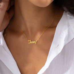 Custom Name Necklace for Women Personalised Cursive Letter Pendant Stainless Steel Jewelry Men Chain Choker Collar Personalizado