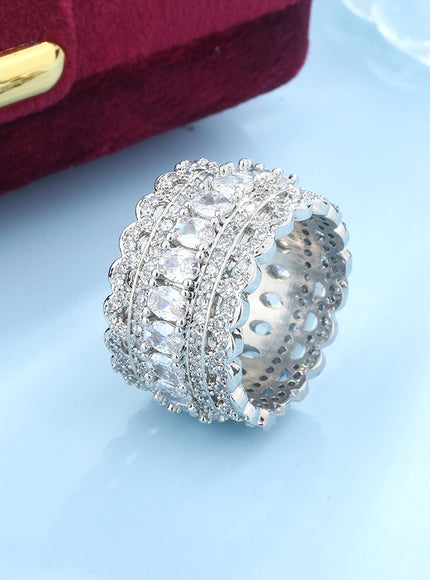 💋 Korean Lace Flower 925 Silver Ring - Elegant Retro Charm