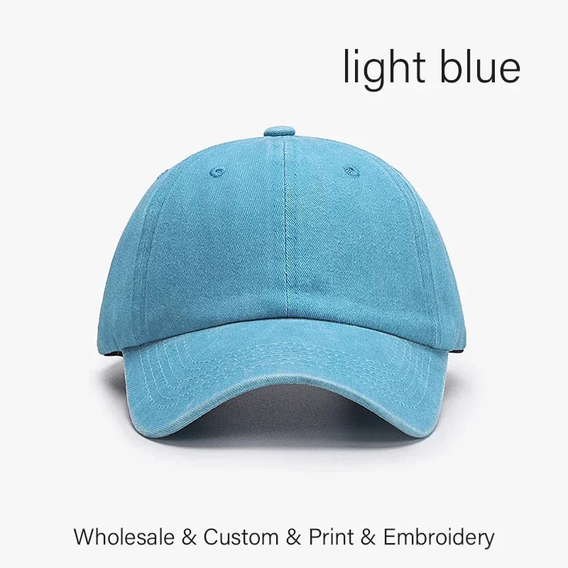 SLECKTON Custom Logo Retro Baseball Cap for Men and Women DIY Design Letter Embroidery Hat Customize Cap Graphic Print Wholesale