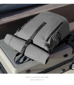 New Shoulder Bag Men's Senior Sense of Business Computer Outdoor Leisure Rolled Edge Travel Backpack Fashion Commuting
