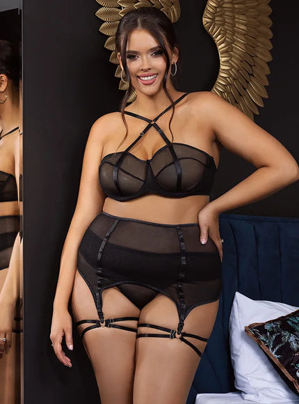 Plus Size Women Underwear Set Sexsy Push Up Erotic Intimate Fantasy Bra And Panty Sets Bondage Luxury Lingerie Sets