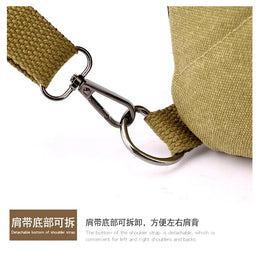 Small Mens Backpack Canvas Casual Backpacks for Men 2025 Mini Male School Bag Rucksack Man Multi-function Crossbody Bag Travel