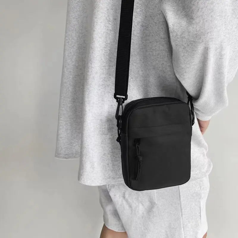 Messenger Sling Bags For Men Casual Canvas Small Zipper Crossbody Pouch Simple Small Crossbody Shoulder Bag Men Bag