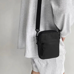 Messenger Sling Bags For Men Casual Canvas Small Zipper Crossbody Pouch Simple Small Crossbody Shoulder Bag Men Bag