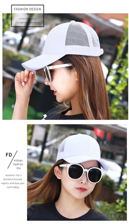 Professional Custom Logo Printing Embroidery Design Mesh Cap Sunscreen Sun Visor Cap Casual Versatile Sun Hat Men Women Hats